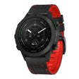 For Garmin Fenix 7X 26mm Dot Hole Silicone Leather Quick Release Watch Band(Black Red) - free shipping - PMc TechLife - Order now!