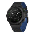 For Garmin Fenix 7 22mm Dot Hole Silicone Leather Quick Release Watch Band(Black Blue) - free shipping - PMc TechLife - Order now!