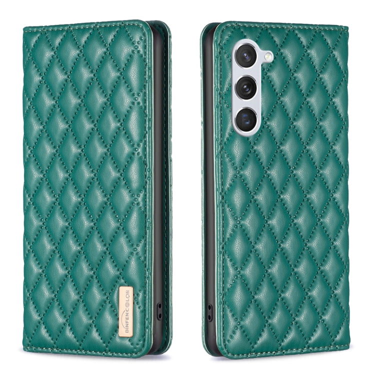 For Samsung Galaxy S25 5G Diamond Lattice Magnetic Leather Flip Phone Case(Green) - Galaxy S25 5G Cases by PMC Jewellery | Online Shopping South Africa | PMC Jewellery | Buy Now Pay Later Mobicred