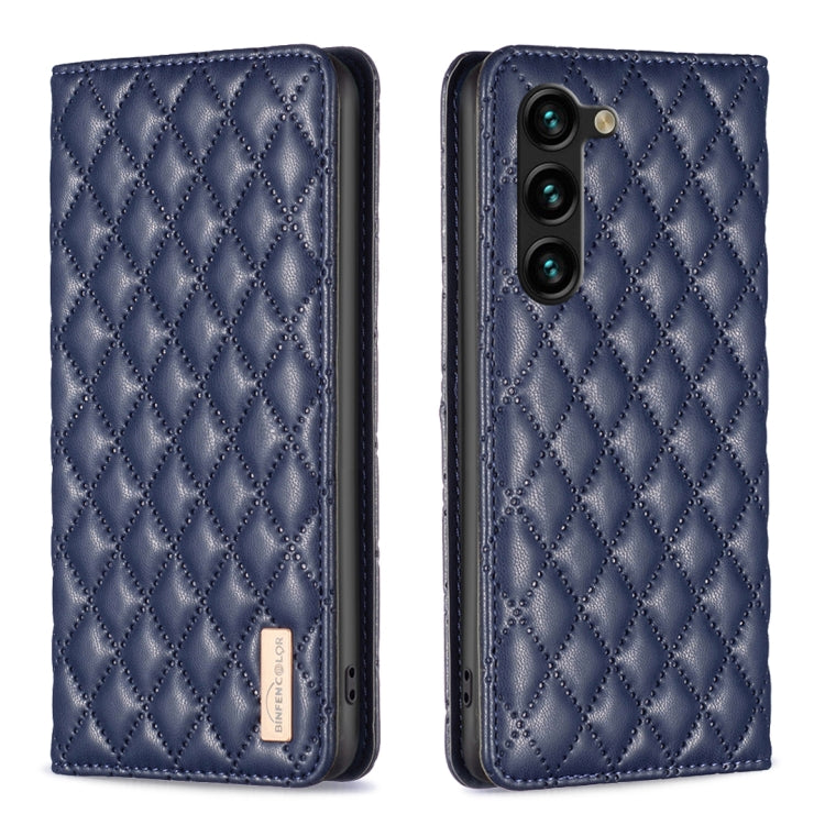 For Samsung Galaxy S25+ 5G Diamond Lattice Magnetic Leather Flip Phone Case(Blue) - Galaxy S25+ 5G Cases by PMC Jewellery | Online Shopping South Africa | PMC Jewellery | Buy Now Pay Later Mobicred