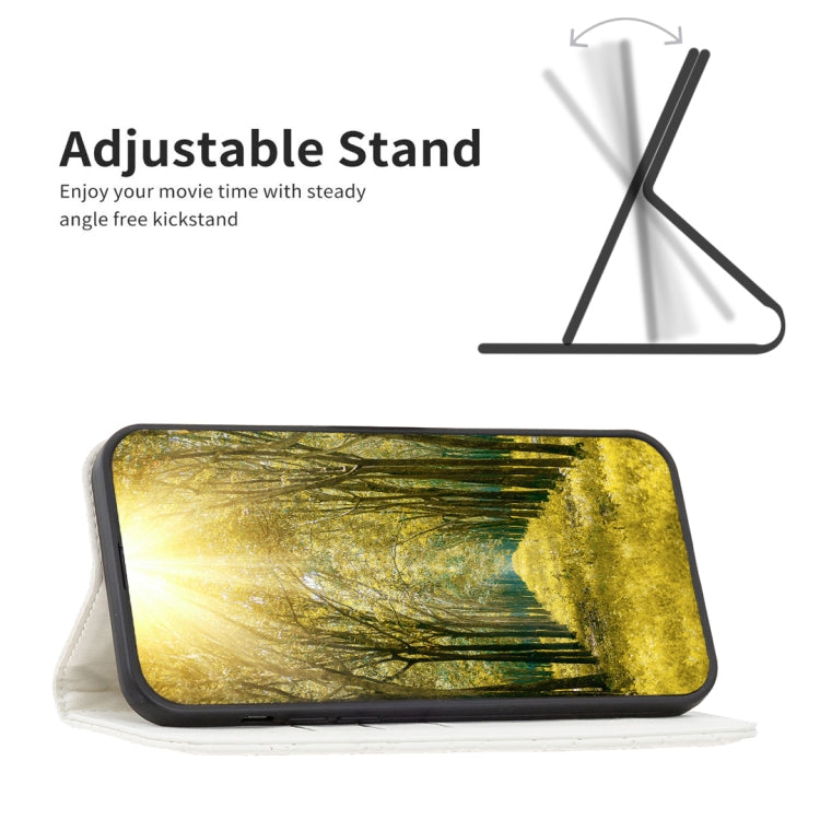 For Samsung Galaxy S25+ 5G Diamond Lattice Magnetic Leather Flip Phone Case(White) - Galaxy S25+ 5G Cases by PMC Jewellery | Online Shopping South Africa | PMC Jewellery | Buy Now Pay Later Mobicred