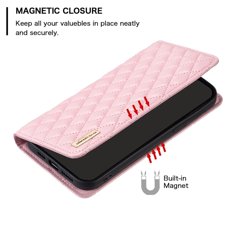 For Samsung Galaxy S25+ 5G Diamond Lattice Magnetic Leather Flip Phone Case(Pink) - Galaxy S25+ 5G Cases by PMC Jewellery | Online Shopping South Africa | PMC Jewellery | Buy Now Pay Later Mobicred