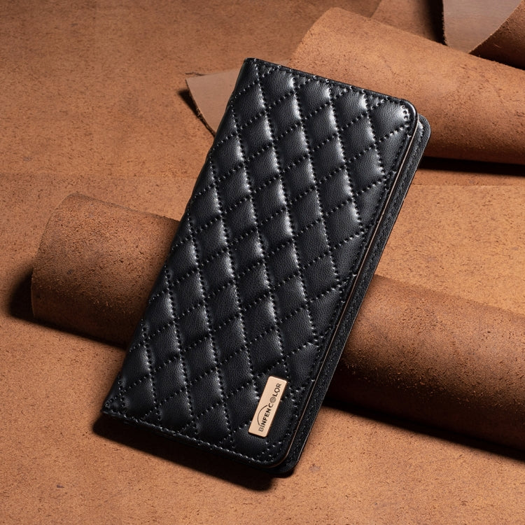 For Samsung Galaxy S25+ 5G Diamond Lattice Magnetic Leather Flip Phone Case(Black) - Galaxy S25+ 5G Cases by PMC Jewellery | Online Shopping South Africa | PMC Jewellery | Buy Now Pay Later Mobicred