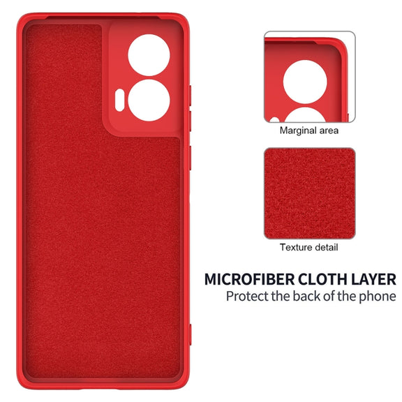 For Motorola Edge 50 Fusion Solid Color Liquid Silicone Dropproof Full Coverage Phone Case(Red)