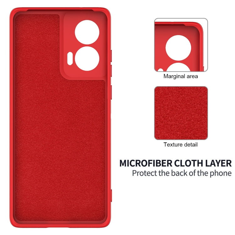 For Motorola Edge 50 Fusion Solid Color Liquid Silicone Dropproof Full Coverage Phone Case(Red)