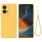 For Motorola Edge 50 Fusion Solid Color Liquid Silicone Dropproof Full Coverage Phone Case(Yellow)
