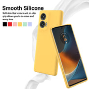 For Motorola Edge 50 Fusion Solid Color Liquid Silicone Dropproof Full Coverage Phone Case(Yellow)