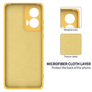 For Motorola Edge 50 Fusion Solid Color Liquid Silicone Dropproof Full Coverage Phone Case(Yellow)