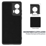 For Motorola Edge 50 Fusion Solid Color Liquid Silicone Dropproof Full Coverage Phone Case(Black)