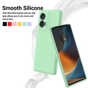For Motorola Edge 50 Fusion Solid Color Liquid Silicone Dropproof Full Coverage Phone Case(Green)