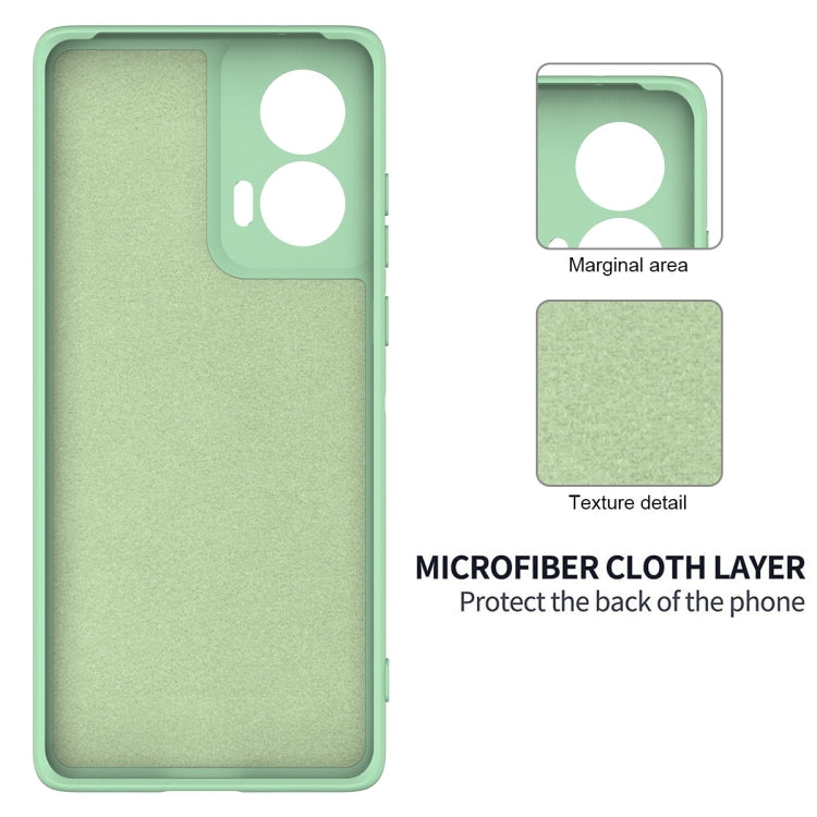 For Motorola Edge 50 Fusion Solid Color Liquid Silicone Dropproof Full Coverage Phone Case(Green)