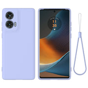 For Motorola Edge 50 Fusion Solid Color Liquid Silicone Dropproof Full Coverage Phone Case(Purple)