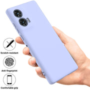 For Motorola Edge 50 Fusion Solid Color Liquid Silicone Dropproof Full Coverage Phone Case(Purple)