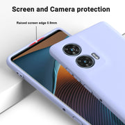 For Motorola Edge 50 Fusion Solid Color Liquid Silicone Dropproof Full Coverage Phone Case(Purple)