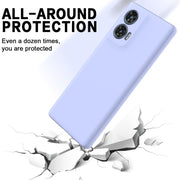 For Motorola Edge 50 Fusion Solid Color Liquid Silicone Dropproof Full Coverage Phone Case(Purple)
