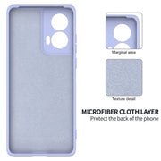 For Motorola Edge 50 Fusion Solid Color Liquid Silicone Dropproof Full Coverage Phone Case(Purple)