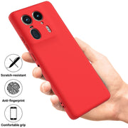 For Motorola Edge 50 Ultra Solid Color Liquid Silicone Dropproof Full Coverage Phone Case(Red)