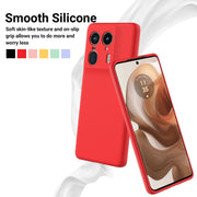 For Motorola Edge 50 Ultra Solid Color Liquid Silicone Dropproof Full Coverage Phone Case(Red)