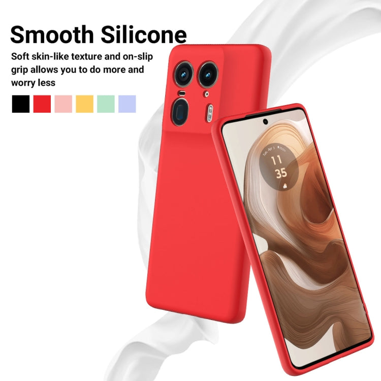 For Motorola Edge 50 Ultra Solid Color Liquid Silicone Dropproof Full Coverage Phone Case(Red)