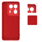 For Motorola Edge 50 Ultra Solid Color Liquid Silicone Dropproof Full Coverage Phone Case(Red)