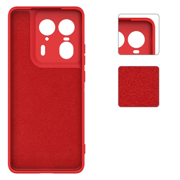For Motorola Edge 50 Ultra Solid Color Liquid Silicone Dropproof Full Coverage Phone Case(Red)