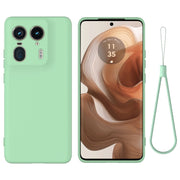 For Motorola Edge 50 Ultra Solid Color Liquid Silicone Dropproof Full Coverage Phone Case(Green)