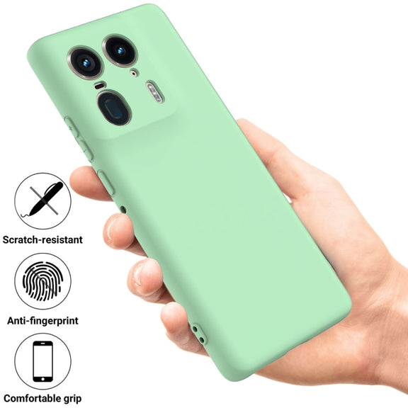 For Motorola Edge 50 Ultra Solid Color Liquid Silicone Dropproof Full Coverage Phone Case(Green)