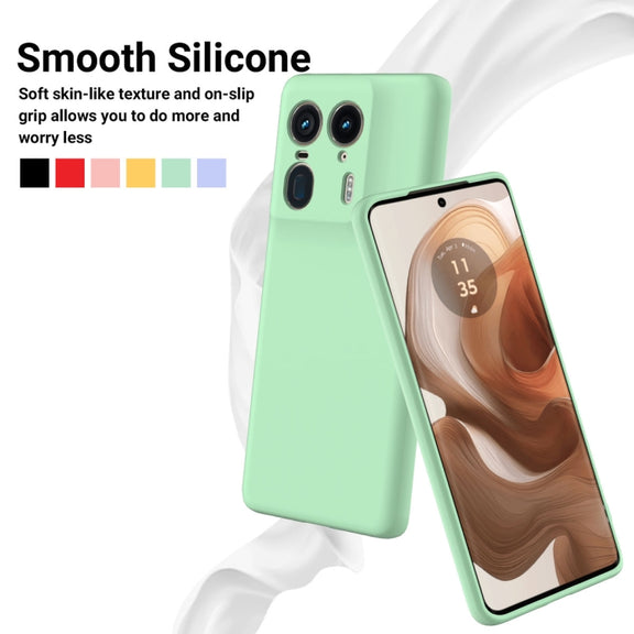 For Motorola Edge 50 Ultra Solid Color Liquid Silicone Dropproof Full Coverage Phone Case(Green)