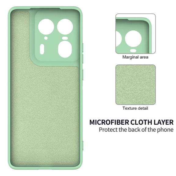 For Motorola Edge 50 Ultra Solid Color Liquid Silicone Dropproof Full Coverage Phone Case(Green)