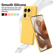 For Motorola Edge 50 Ultra Solid Color Liquid Silicone Dropproof Full Coverage Phone Case(Yellow)