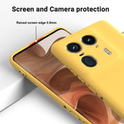 For Motorola Edge 50 Ultra Solid Color Liquid Silicone Dropproof Full Coverage Phone Case(Yellow)