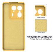 For Motorola Edge 50 Ultra Solid Color Liquid Silicone Dropproof Full Coverage Phone Case(Yellow)