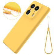 For Motorola Edge 50 Ultra Solid Color Liquid Silicone Dropproof Full Coverage Phone Case(Yellow)