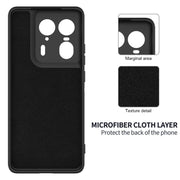 For Motorola Edge 50 Ultra Solid Color Liquid Silicone Dropproof Full Coverage Phone Case(Black)
