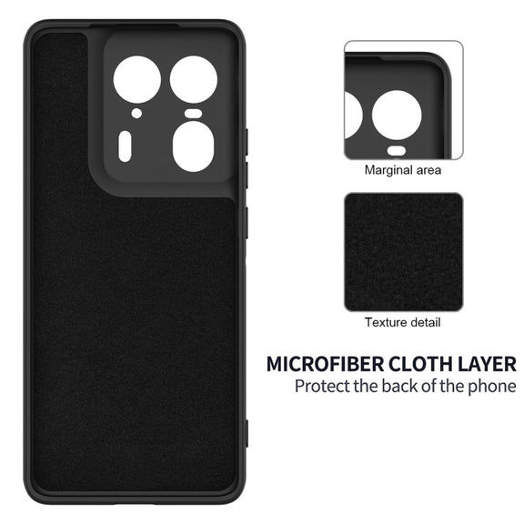 For Motorola Edge 50 Ultra Solid Color Liquid Silicone Dropproof Full Coverage Phone Case(Black)