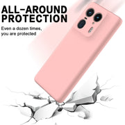 For Motorola Edge 50 Ultra Solid Color Liquid Silicone Dropproof Full Coverage Phone Case(Pink)