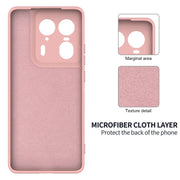 For Motorola Edge 50 Ultra Solid Color Liquid Silicone Dropproof Full Coverage Phone Case(Pink)