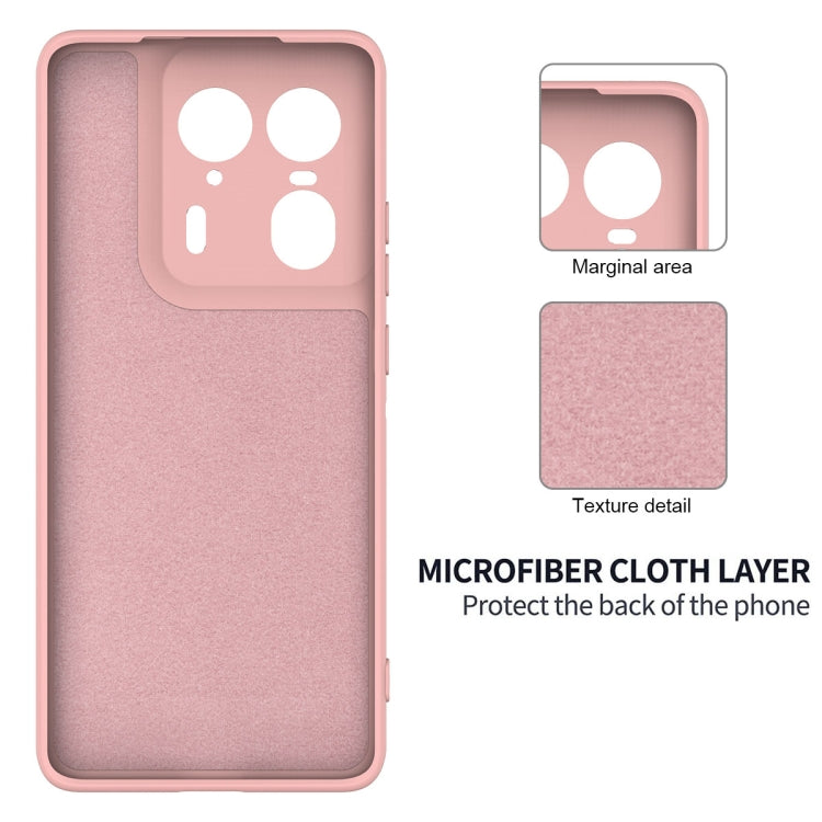 For Motorola Edge 50 Ultra Solid Color Liquid Silicone Dropproof Full Coverage Phone Case(Pink)