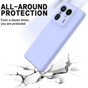 For Motorola Edge 50 Ultra Solid Color Liquid Silicone Dropproof Full Coverage Phone Case(Purple)