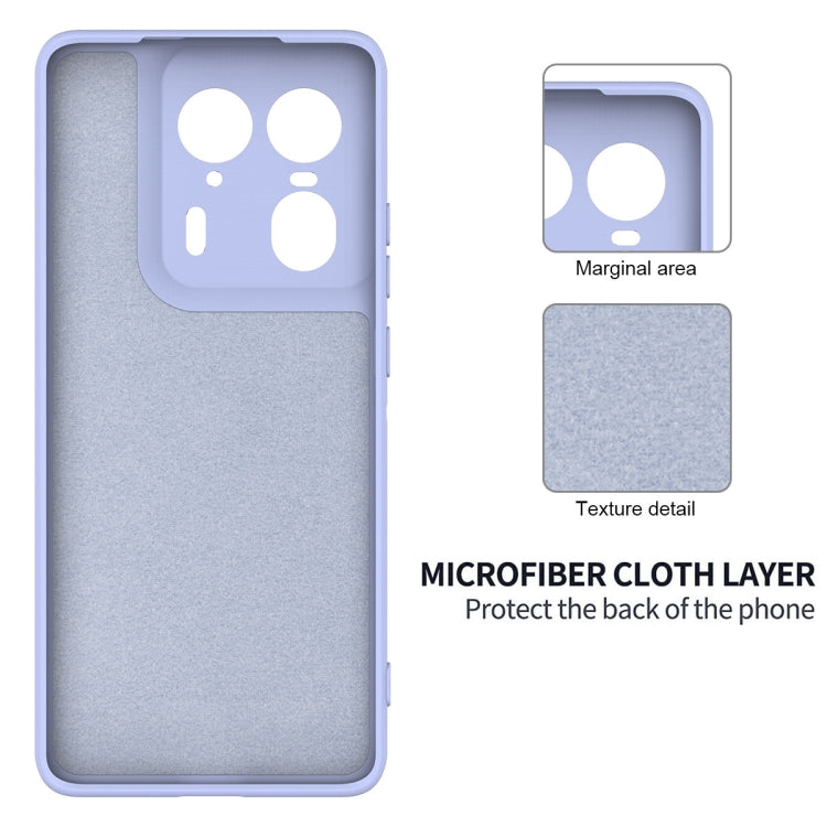 For Motorola Edge 50 Ultra Solid Color Liquid Silicone Dropproof Full Coverage Phone Case(Purple)