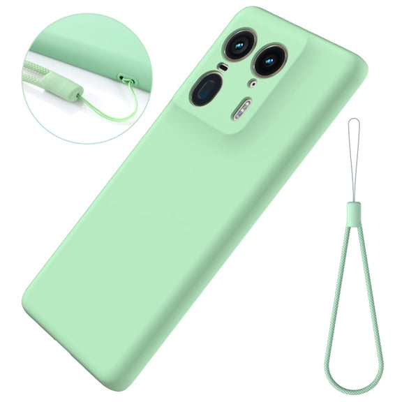 For Motorola Moto X50 Ultra Solid Color Liquid Silicone Dropproof Full Coverage Phone Case(Green)