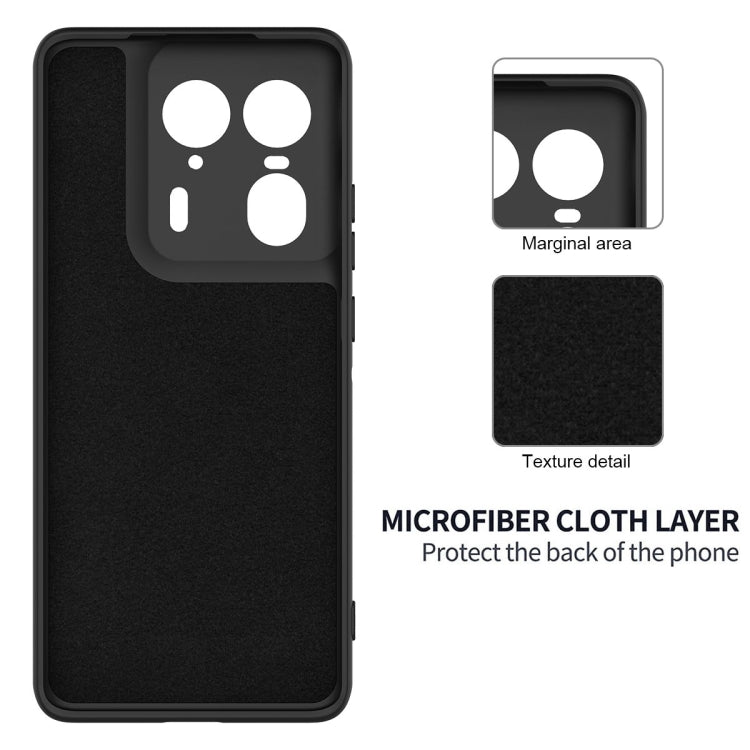 For Motorola Moto X50 Ultra Solid Color Liquid Silicone Dropproof Full Coverage Phone Case(Black)