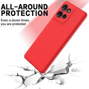 For Motorola Edge 50 Solid Color Liquid Silicone Dropproof Full Coverage Phone Case(Red)