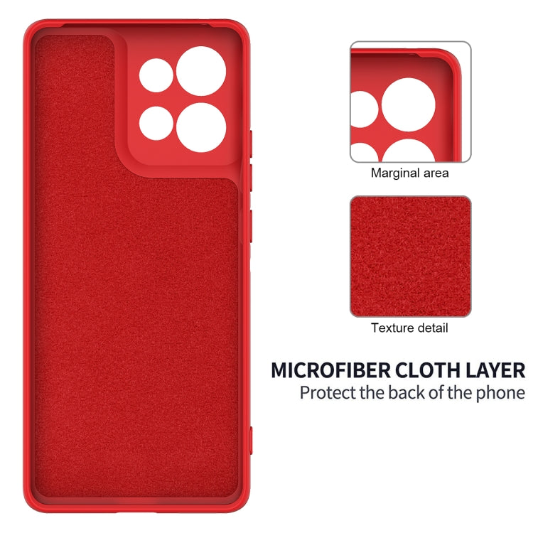 For Motorola Edge 50 Solid Color Liquid Silicone Dropproof Full Coverage Phone Case(Red)