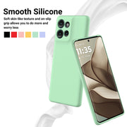 For Motorola Edge 50 Solid Color Liquid Silicone Dropproof Full Coverage Phone Case(Green)