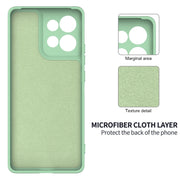 For Motorola Edge 50 Solid Color Liquid Silicone Dropproof Full Coverage Phone Case(Green)