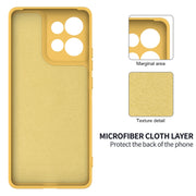 For Motorola Edge 50 Solid Color Liquid Silicone Dropproof Full Coverage Phone Case(Yellow)
