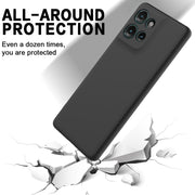 For Motorola Edge 50 Solid Color Liquid Silicone Dropproof Full Coverage Phone Case(Black)