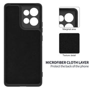 For Motorola Edge 50 Solid Color Liquid Silicone Dropproof Full Coverage Phone Case(Black)