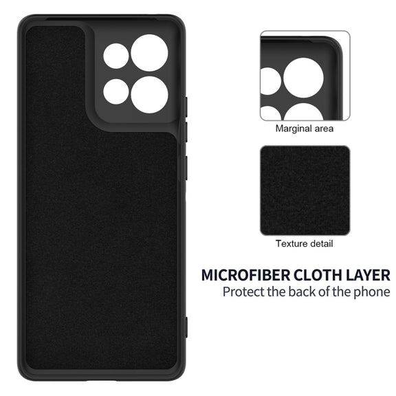 For Motorola Edge 50 Solid Color Liquid Silicone Dropproof Full Coverage Phone Case(Black)